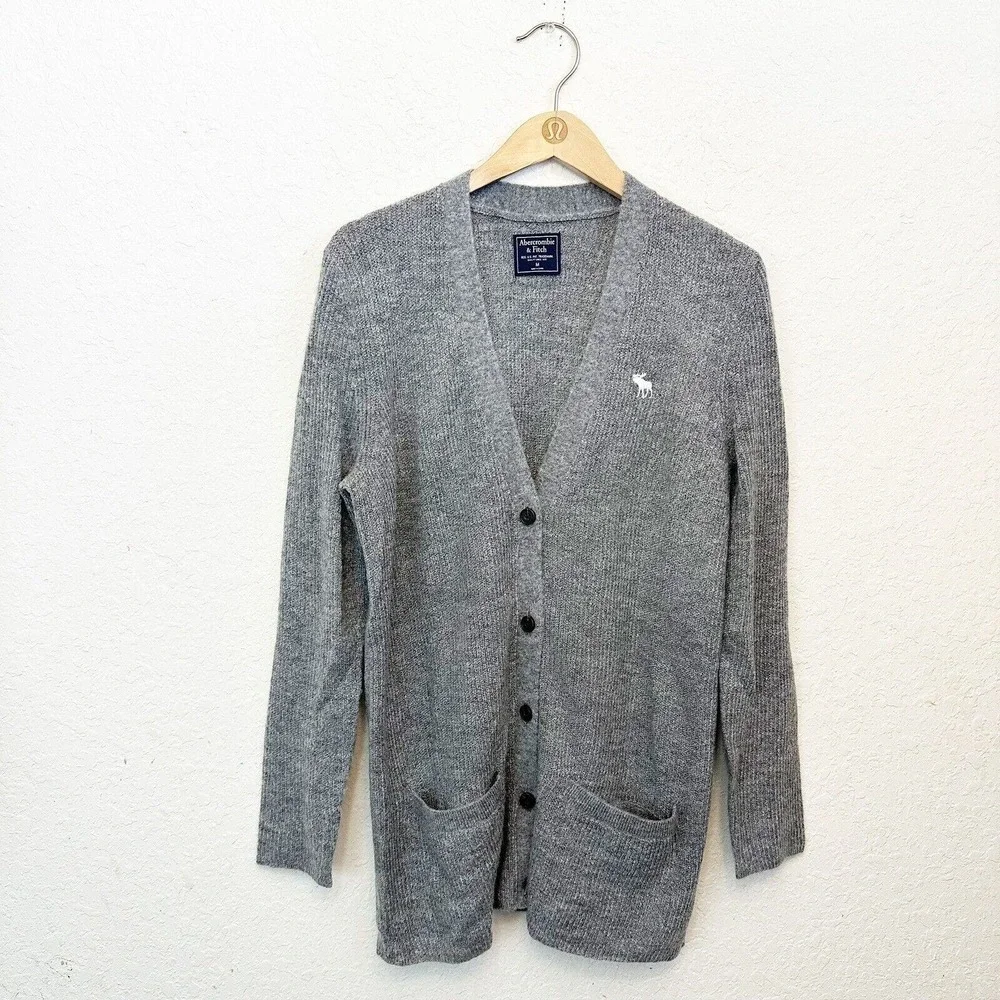 Abercrombie & Fitch A&F Womens Acrylic Knit Button Front Sweater Cardigan Medium